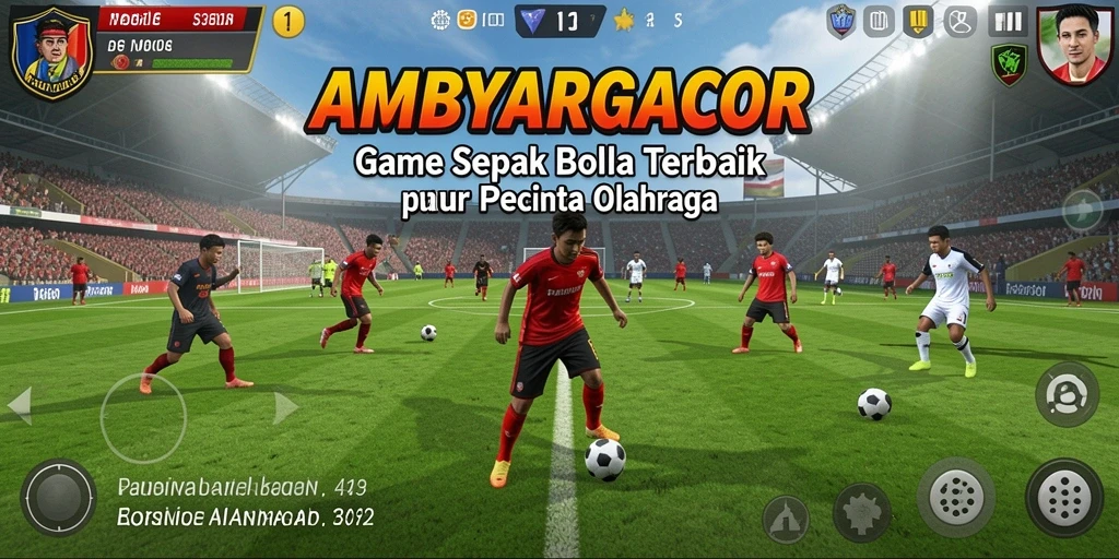 Tangkapan layar AMBYARGACOR menampilkan aksi pertandingan sepak bola yang mendebarkan.