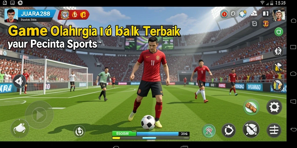 Tampilan gameplay JUARA288 yang penuh aksi di lapangan olahraga.