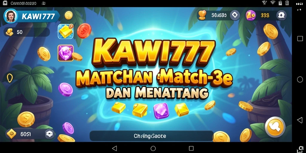 Tampilan gameplay KAWI777 yang penuh warna dan menantang.