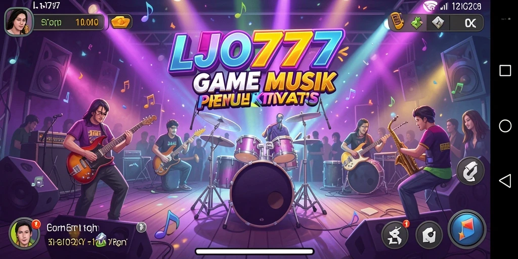 Tampilan gameplay LJO777 dengan alunan musik yang menggugah semangat.