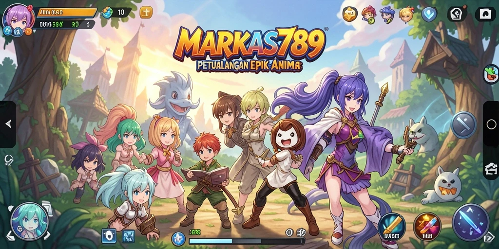 Tangkapan layar gameplay di MARKAS789 menampilkan aksi pertarungan karakter Anime.