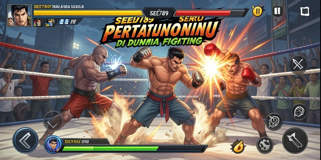 Tampilan screenshot utama SEE789 menampilkan aksi pertarungan yang mendebarkan.