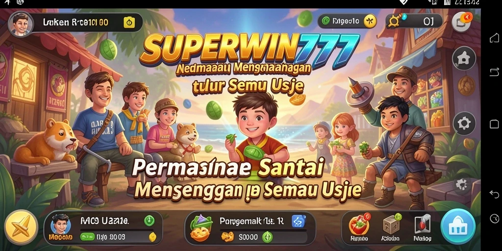 Screenshot game SUPERWIN777 menampilkan keseruan gameplay Casual.